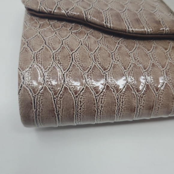 Bijoux Terner | Women's Tan or Brown Animal Skin Clutch Bag (One Size) - Picture 3 of 10